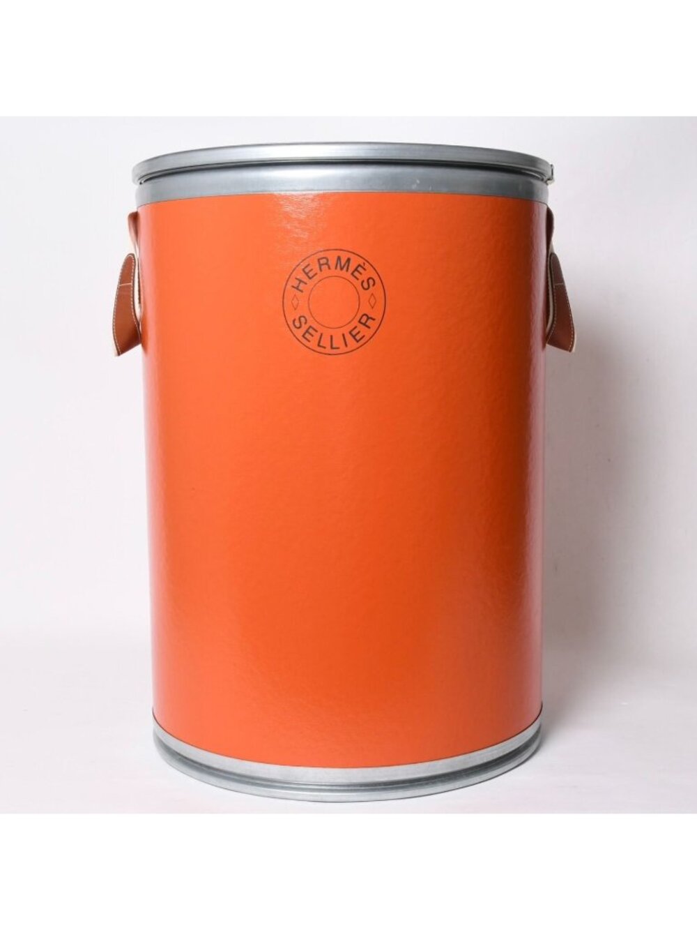 Hermes Saddle Box Interior Case Orange Silver Sneakers